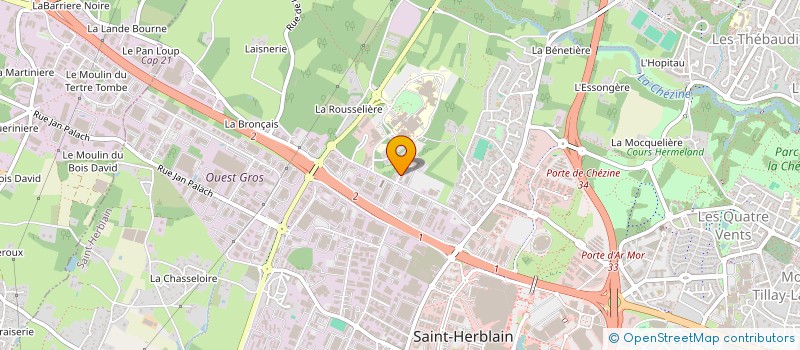 localisation de l'entreprise MEDICARE - H.T.M. à ORVAULT