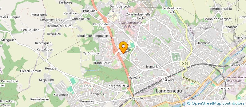 localisation de l'entreprise MEDICER à LANDERNEAU