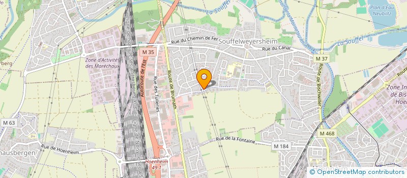 localisation de l'entreprise MEDICIS S.G.  SOUFFELWEYERSHEIM