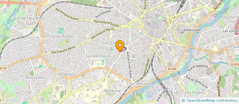 localisation de l'entreprise MEDICLAIRE à LIMOGES