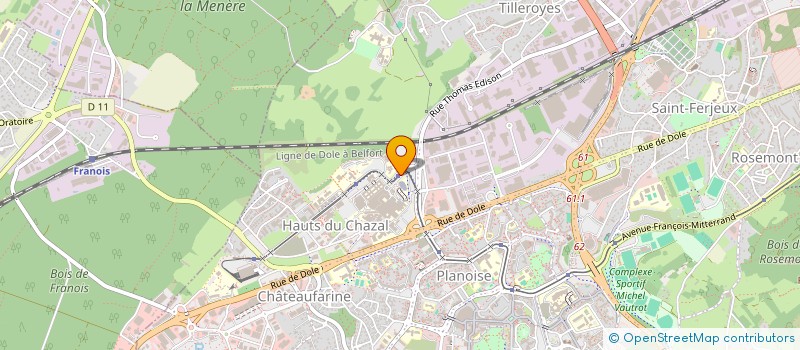localisation de l'entreprise MEDICO CHIRURGICALE INTERNES BISONTINS à BESANCON