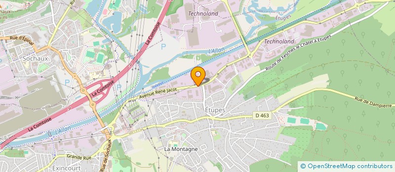 localisation de l'entreprise MEDICOAT FRANCE à ETUPES