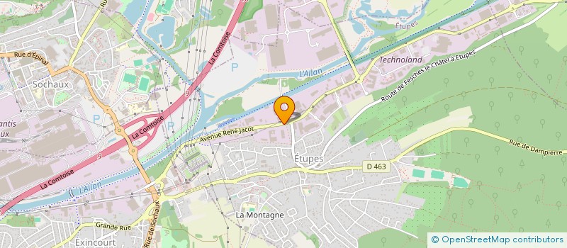 localisation de l'entreprise MEDICOAT SAS à ETUPES