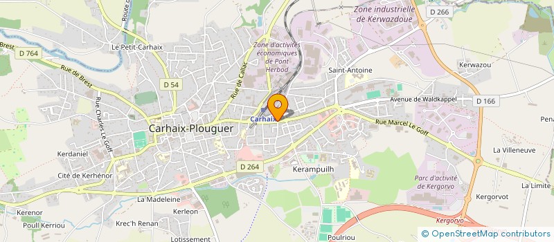 localisation de l'entreprise MEDICOB  CARHAIX-PLOUGUER