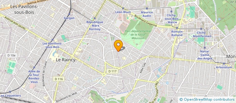 localisation de l'entreprise MEDICOCE.ART à CLICHY-SOUS-BOIS