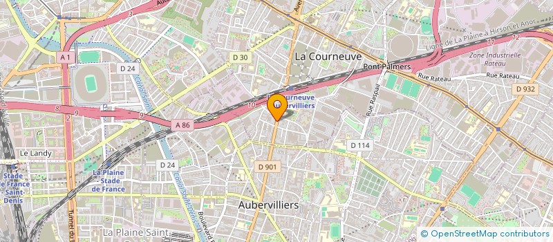 localisation de l'entreprise MEDICOM à LA COURNEUVE