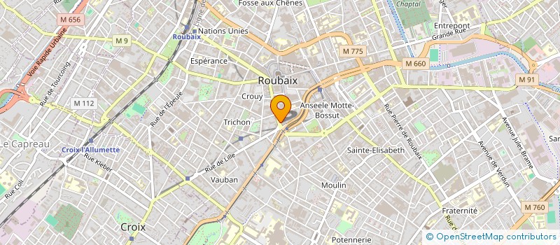 localisation de l'entreprise MEDIFRANCS 24  ROUBAIX