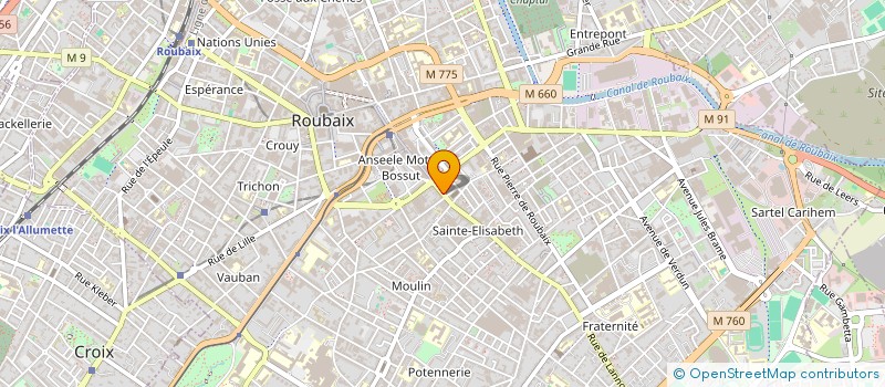 localisation de l'entreprise MEDINA COMMUNICATION  ROUBAIX