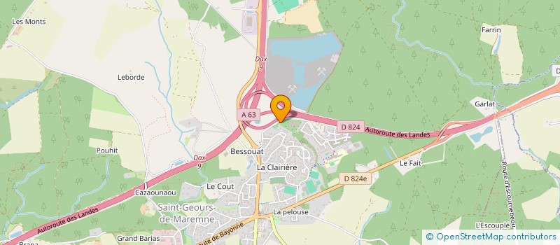 localisation de l'entreprise MEDIPALM.COM  SAINT-GEOURS-DE-MAREMNE