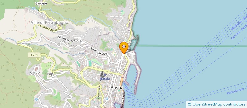 localisation de l'entreprise MEDITERRANEA à BASTIA