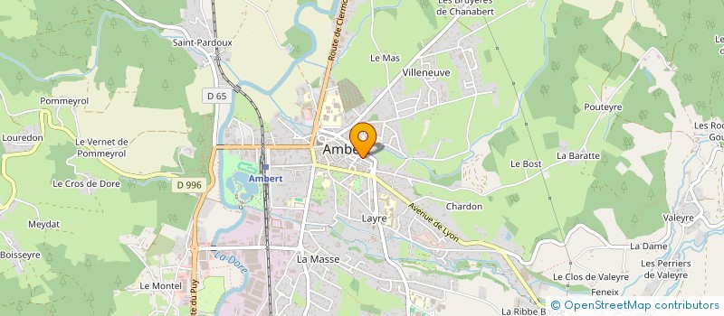 localisation de l'entreprise MEDITERRANEE  AMBERT