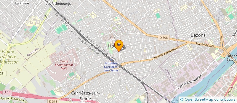 localisation de l'entreprise MEDITERRANEE COIFFURE  HOUILLES