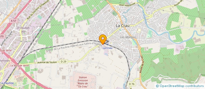 localisation de l'entreprise MEDITERRANEE COMPRESSEUR à LA CRAU