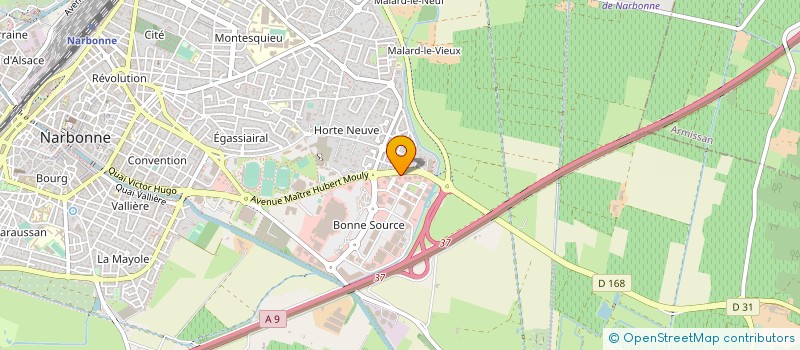 localisation de l'entreprise MEDITERRANEE IMMOBILIER à NARBONNE