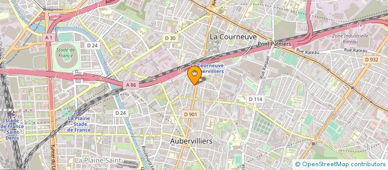 localisation de l'entreprise MEDITERRANEE INTERNATIONAL à LA COURNEUVE