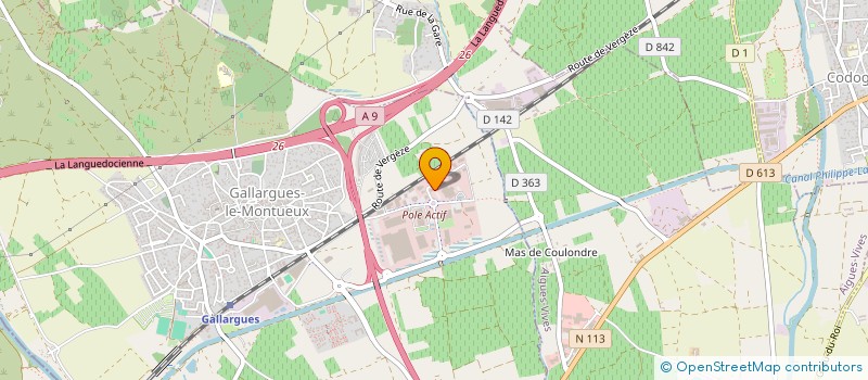 localisation de l'entreprise MEDITERRANEE MENUISERIE DISTRIBUTION à GALLARGUES-LE-MONTUEUX