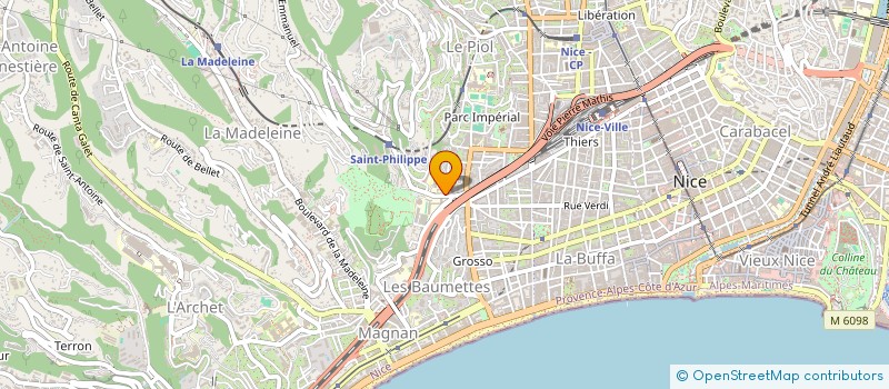 localisation de l'entreprise MEDITERRANEENNE D'INFORMATIQUE à NICE