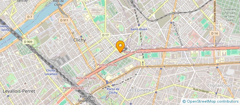 localisation de l'entreprise MEDITERRANEENNE DE FRET à CLICHY