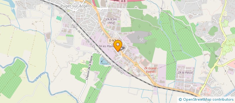 localisation de l'entreprise MEDITERRANEENNE DE MARQUAGE à PUGET-SUR-ARGENS