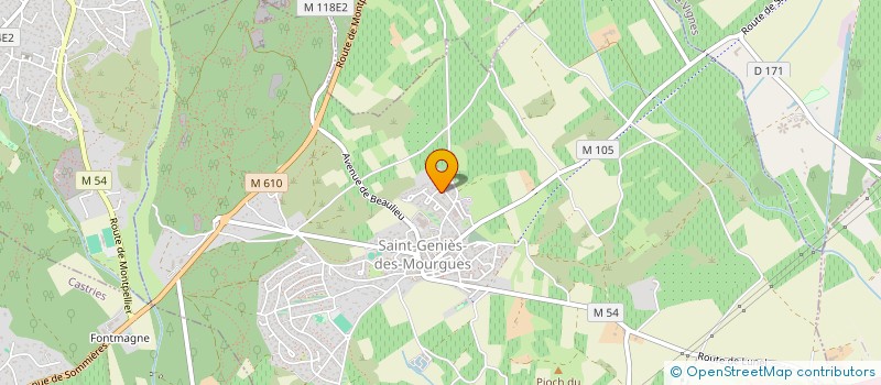 localisation de l'entreprise MEDITERRANEENNE DE TRAVAUX DU BATIMENT  SAINT-GENIES-DES-MOURGUES