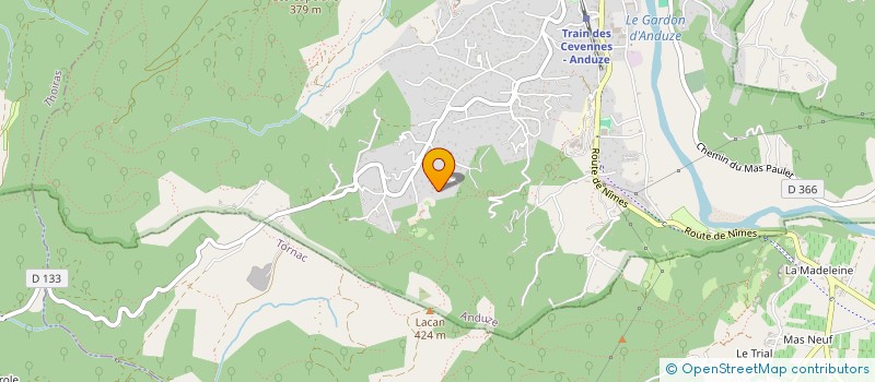localisation de l'entreprise MEDITEX-INTEREXPERT à ANDUZE