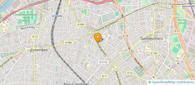 localisation de l'entreprise MEDLYNE à BOIS-COLOMBES