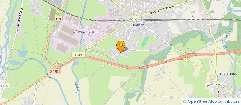 localisation de l'entreprise MEDMA PLATRERIE  BONSON