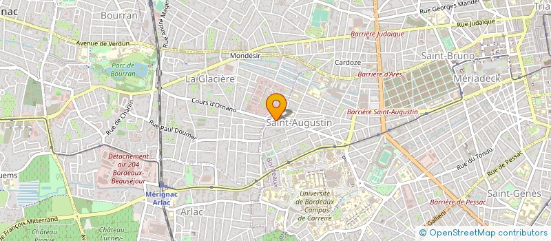 localisation de l'entreprise MEDOC OPTIQUE SAINT AUGUSTIN à BORDEAUX