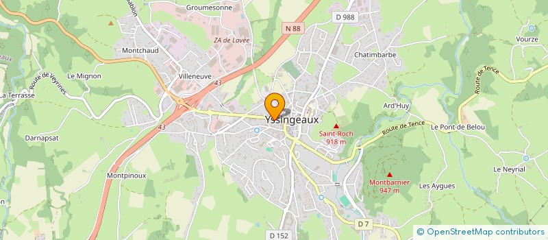 localisation de l'entreprise MEDYSSANTE  YSSINGEAUX