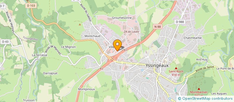 localisation de l'entreprise MEDYSSIMMO  YSSINGEAUX