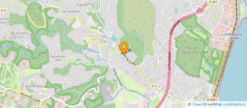 localisation de l'entreprise MEEI  BIOT