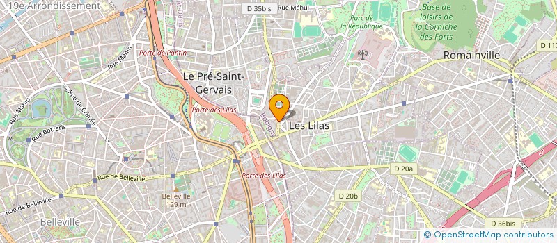 localisation de l'entreprise MEERA ALIMENTATION à LES LILAS