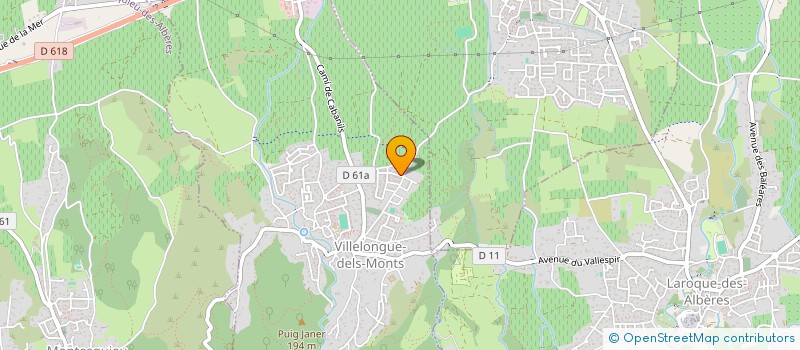 localisation de l'entreprise MEF  VILLELONGUE-DELS-MONTS