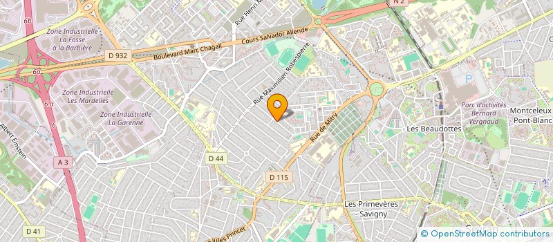 localisation de l'entreprise MEG à AULNAY SOUS BOIS