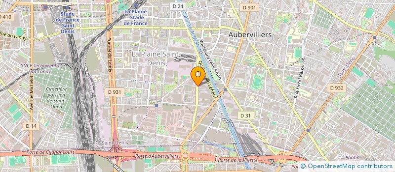 localisation de l'entreprise MEG AMEUBLEMENT  AUBERVILLIERS