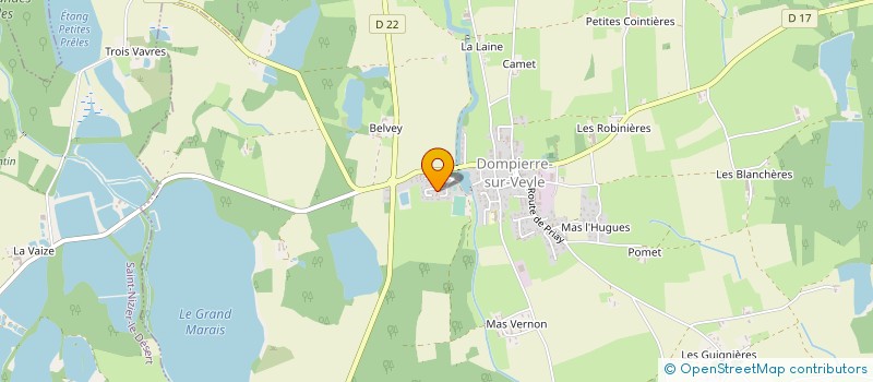 localisation de l'entreprise MEG CONCEPT  DOMPIERRE-SUR-VEYLE