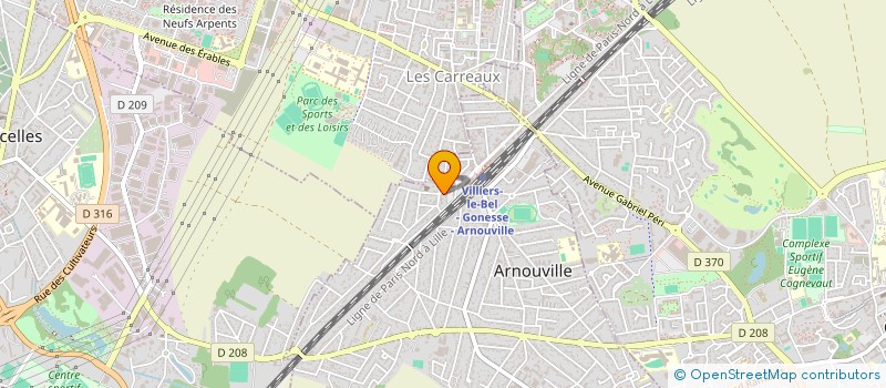 localisation de l'entreprise MEG FACADE à ARNOUVILLE