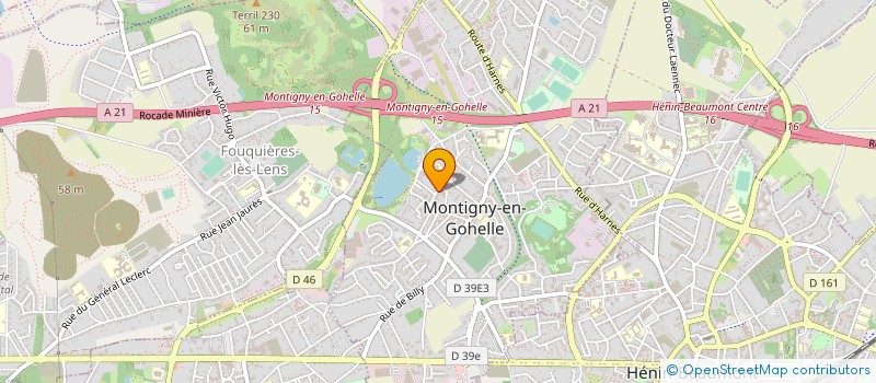 localisation de l'entreprise MEG'HANDBALL (MONTIGNY EN GOHELLE HANDBALL)  MONTIGNY-EN-GOHELLE