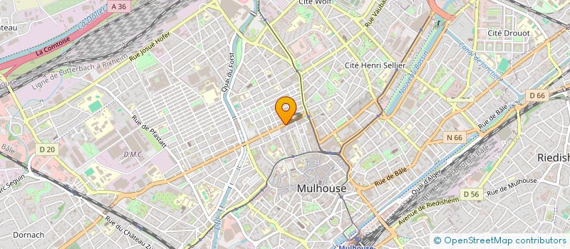 localisation de l'entreprise MEGA à MULHOUSE