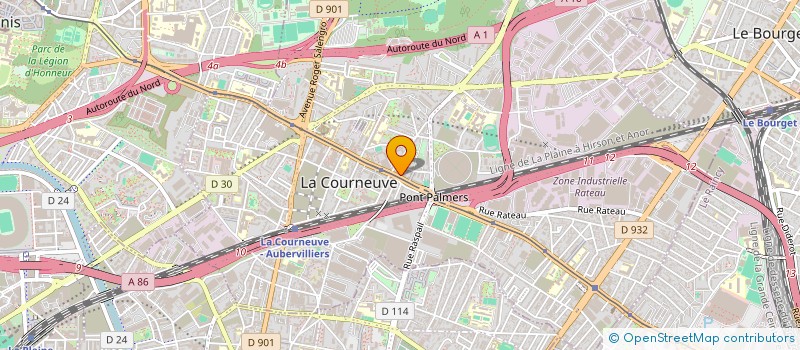 localisation de l'entreprise MEGA AUTO PIECES à LA COURNEUVE