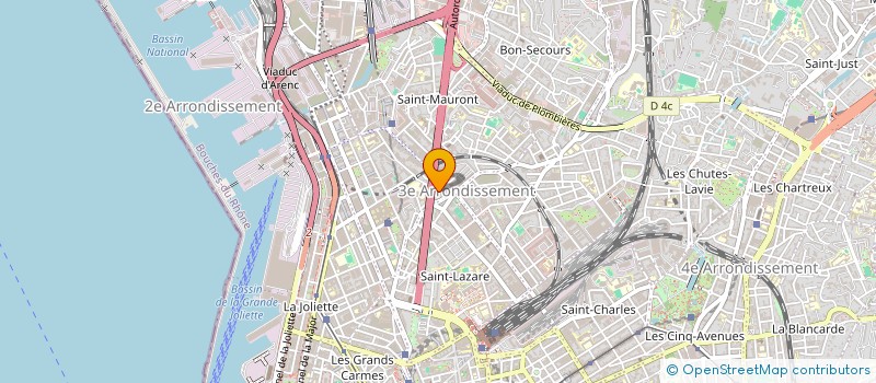 localisation de l'entreprise MEGA BAT CONSTRUCTION à MARSEILLE