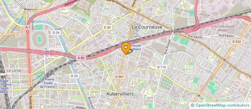 localisation de l'entreprise MEGA BOITE AUTO à LA COURNEUVE