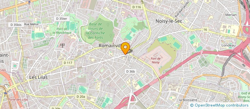 localisation de l'entreprise MEGA COIFF' à ROMAINVILLE