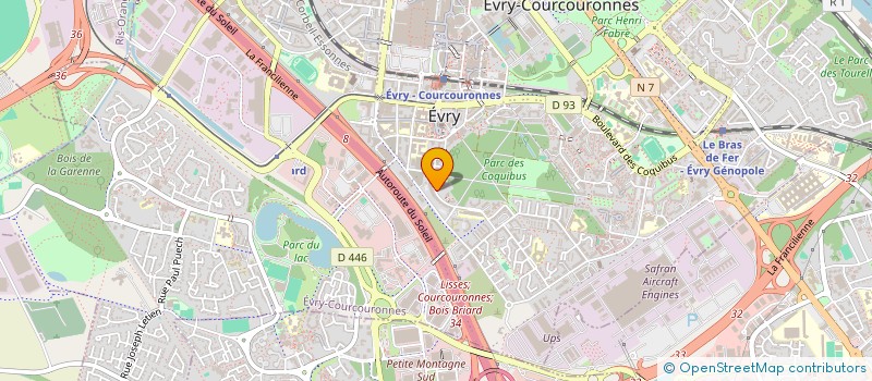 localisation de l'entreprise MEGA ELEC  EVRY-COURCOURONNES
