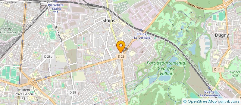 localisation de l'entreprise MEGA FIBRE à STAINS