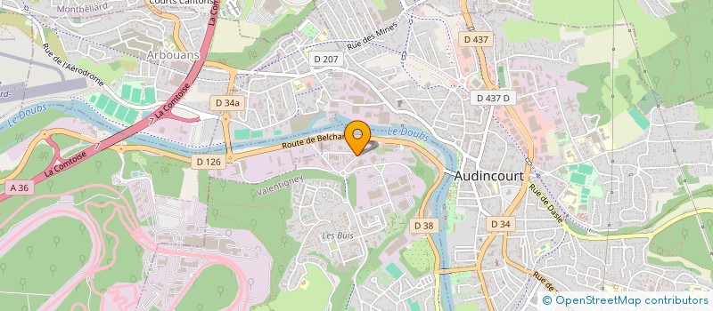 localisation de l'entreprise MEGA FRAIS FRERES à VALENTIGNEY