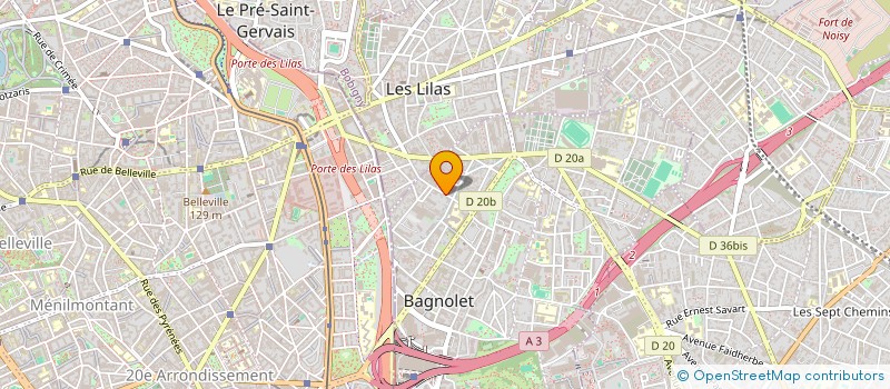 localisation de l'entreprise MEGA PRINT à BAGNOLET