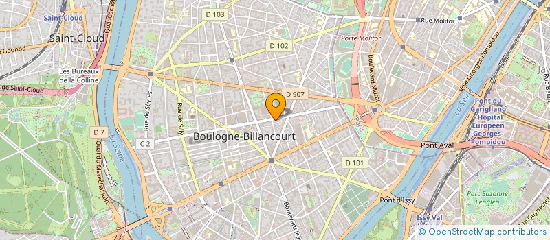 localisation de l'entreprise MEGA-STORES à BOULOGNE-BILLANCOURT
