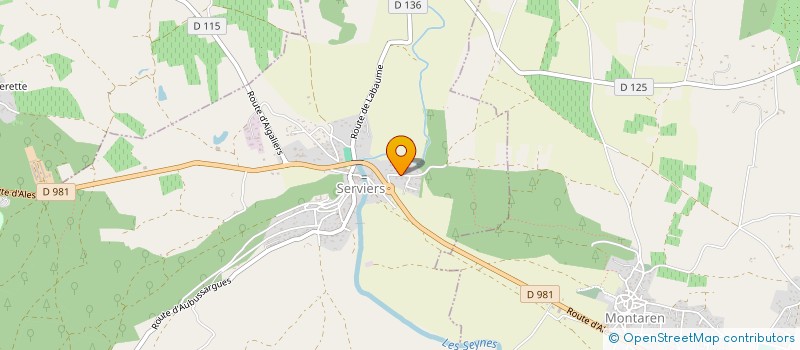 localisation de l'entreprise MEGA T.P.  SERVIERS-ET-LABAUME