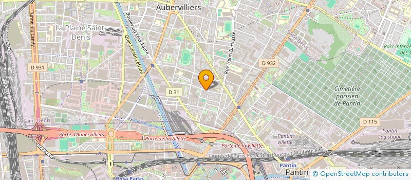 localisation de l'entreprise MEGABAT à AUBERVILLIERS